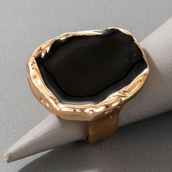 Enamel drip stone ring - Picture 6 of 6